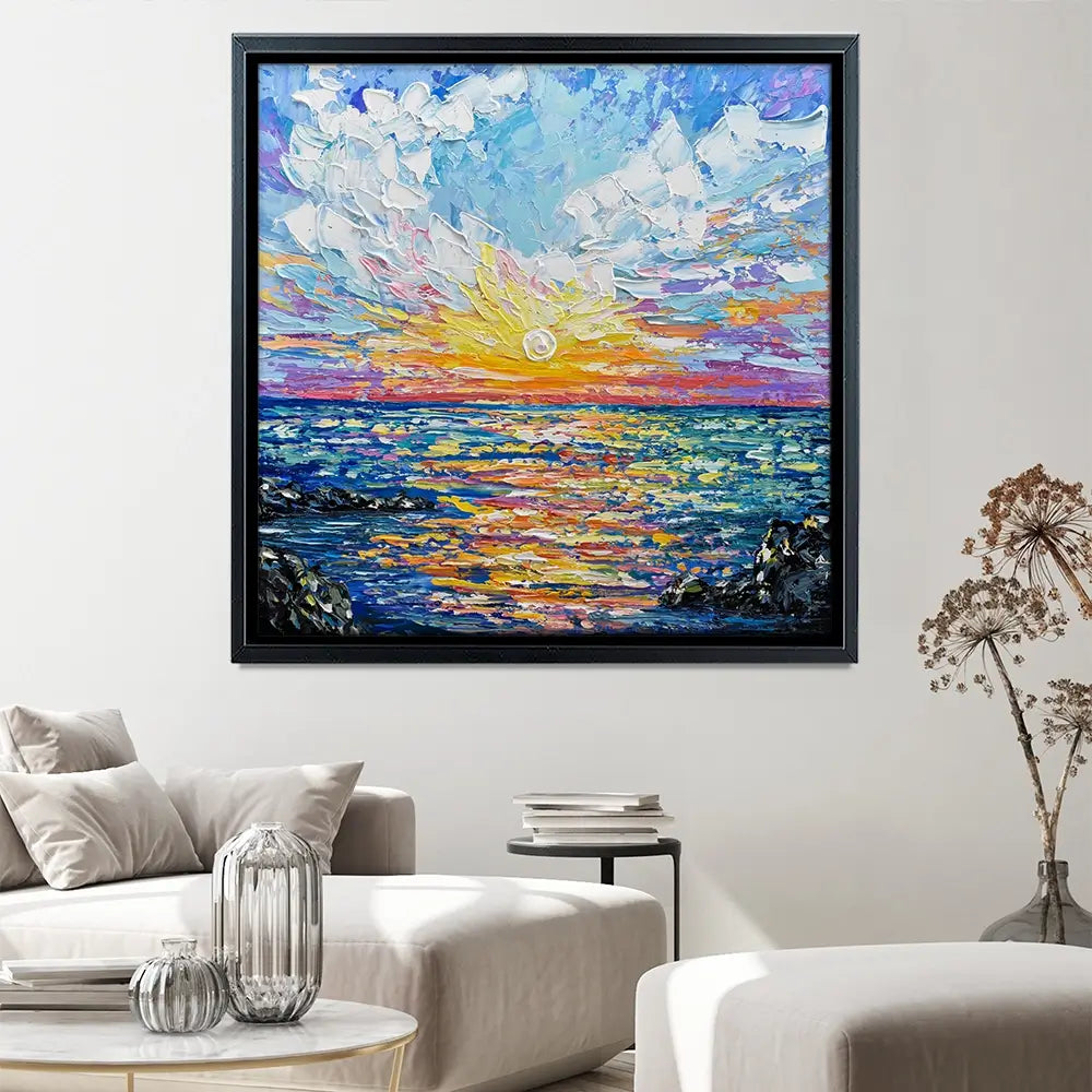 Sunset Gazing Canvas Print Sunset Gazing Canvas Print wall art product Olga Tkachyk
