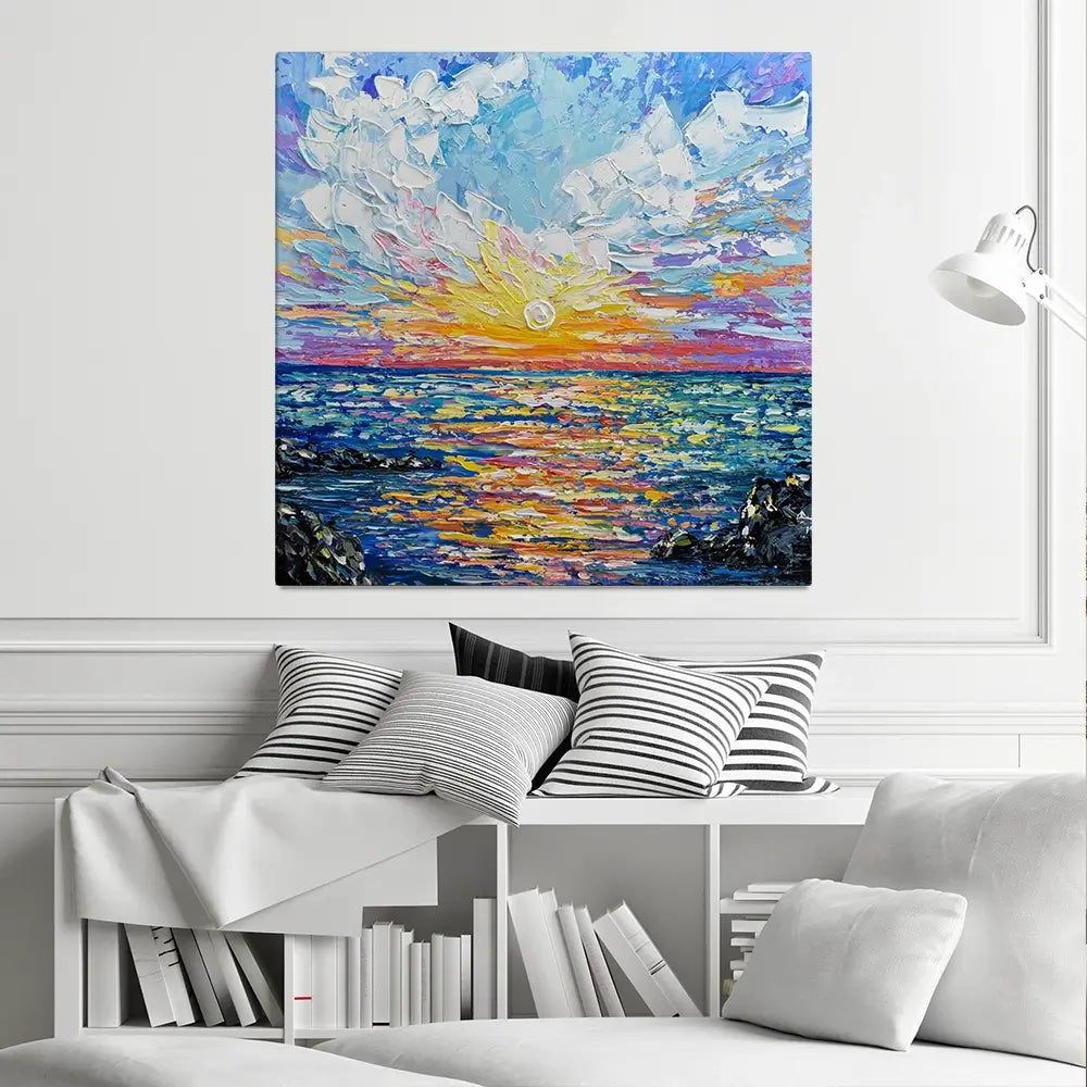 Sunset Gazing Canvas Print Sunset Gazing Canvas Print wall art product Olga Tkachyk