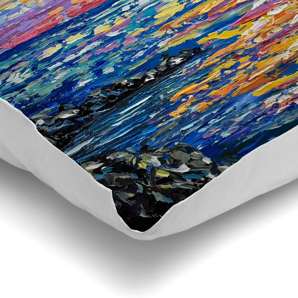 Sunset Gazing Cushion Sunset Gazing Cushion wall art product Olga Tkachyk