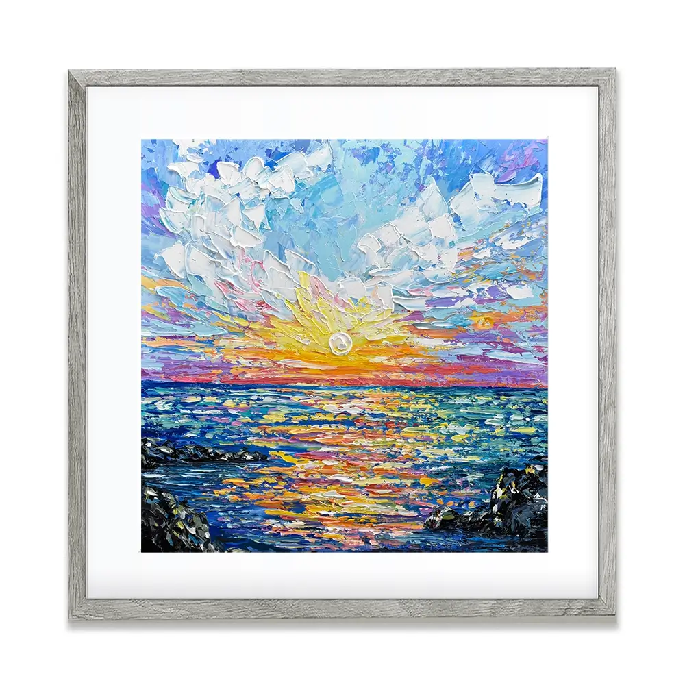 Sunset Gazing Square Framed Art Print Sunset Gazing Square Framed Art Print wall art product Olga Tkachyk