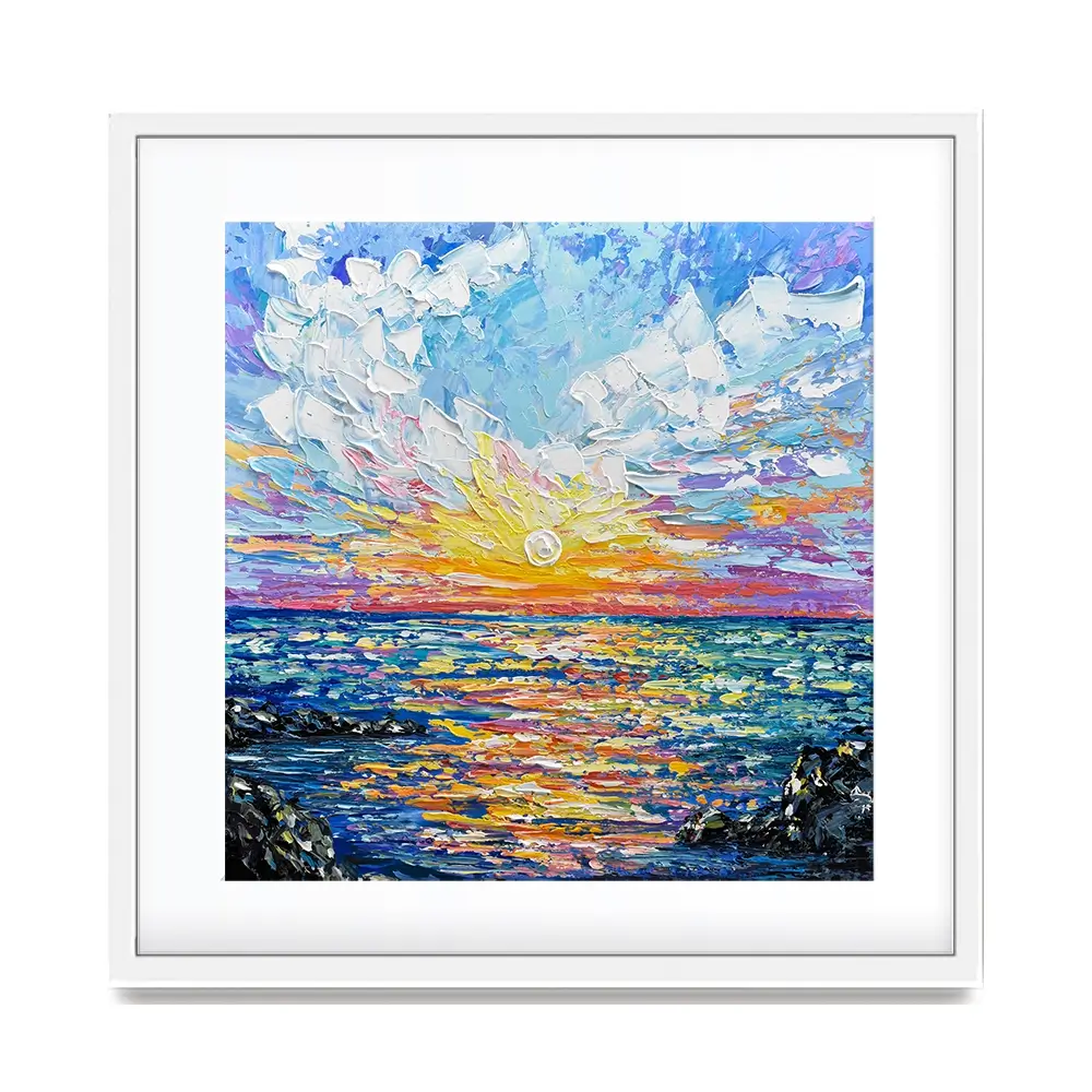 Sunset Gazing Square Framed Art Print Sunset Gazing Square Framed Art Print wall art product Olga Tkachyk