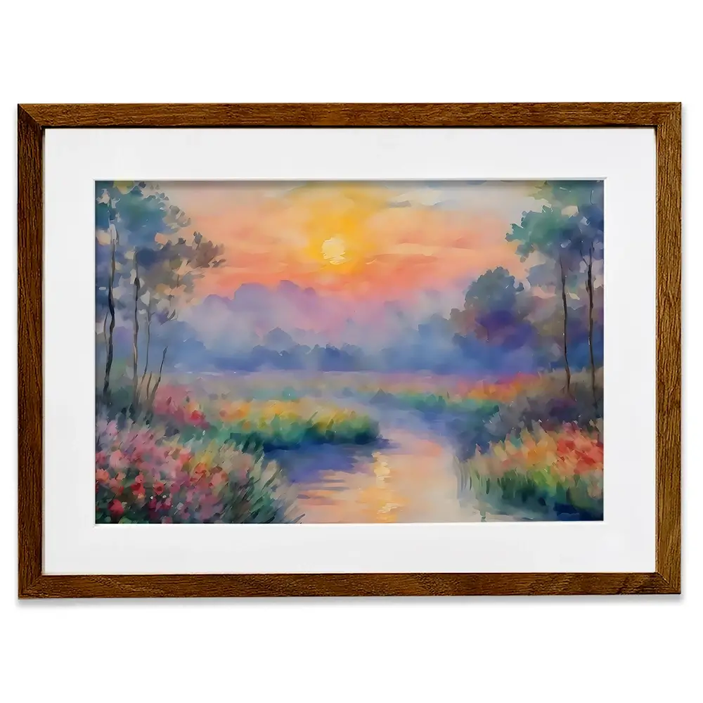 Sunset In The Marsh Framed Art Print Sunset In The Marsh Framed Art Print wall art product Creative Studio - Independent