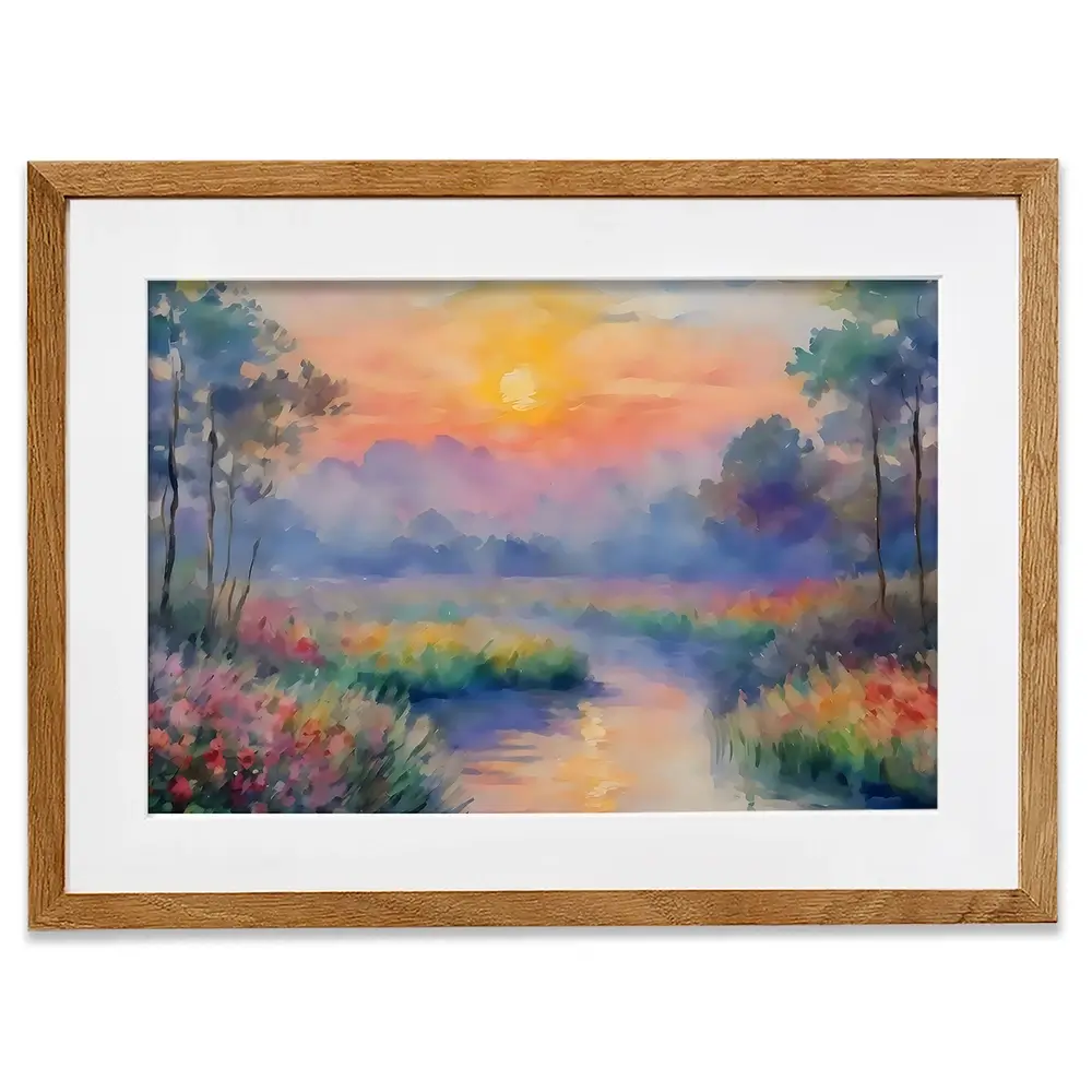 Sunset In The Marsh Framed Art Print Sunset In The Marsh Framed Art Print wall art product Creative Studio - Independent