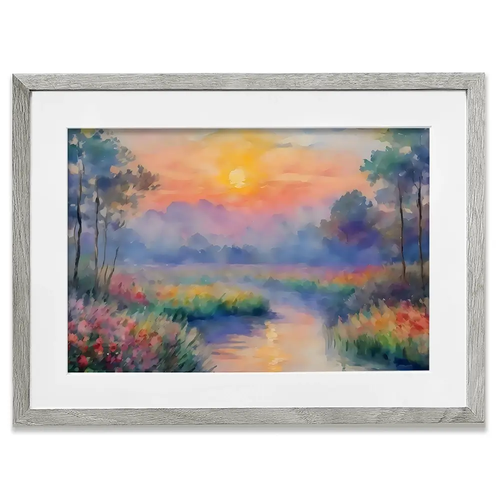Sunset In The Marsh Framed Art Print Sunset In The Marsh Framed Art Print wall art product Creative Studio - Independent
