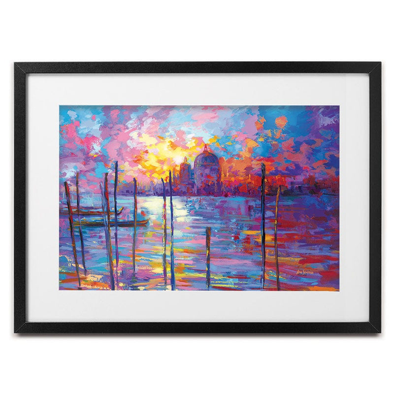 Sunset In Venice Framed Art Print wall art product Leon Devenice