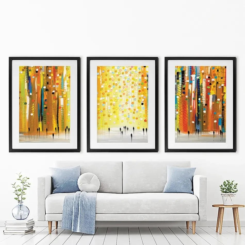 Sunset Lights Framed Art Print Trio Sunset Lights Framed Art Print Trio wall art product Ekaterina Ermilkina