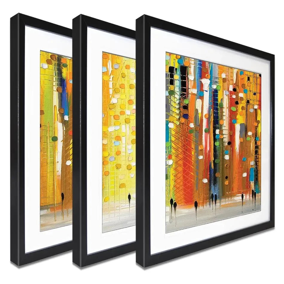 Sunset Lights Framed Art Print Trio Sunset Lights Framed Art Print Trio wall art product Ekaterina Ermilkina