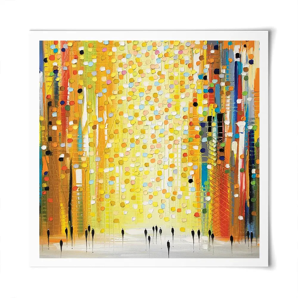 Sunset Lights Square Art Print Sunset Lights Square Art Print wall art product Ekaterina Ermilkina