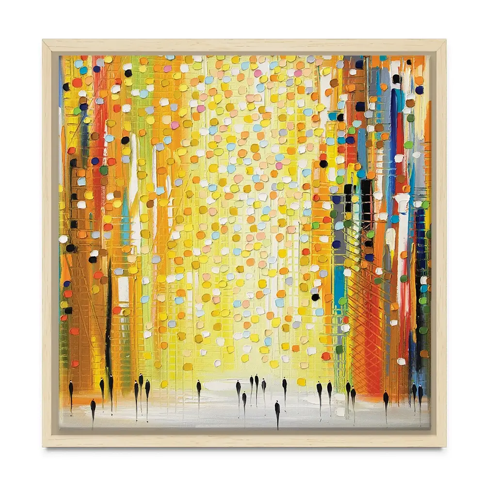 Sunset Lights Square Canvas Print Sunset Lights Square Canvas Print wall art product Ekaterina Ermilkina