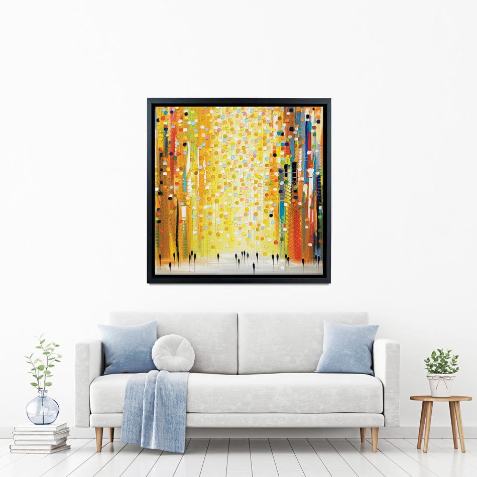 Sunset Lights Square Canvas Print wall art product Ekaterina Ermilkina / Independent