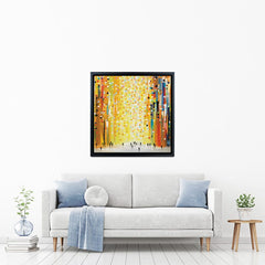 Sunset Lights Square Canvas Print wall art product Ekaterina Ermilkina / Independent