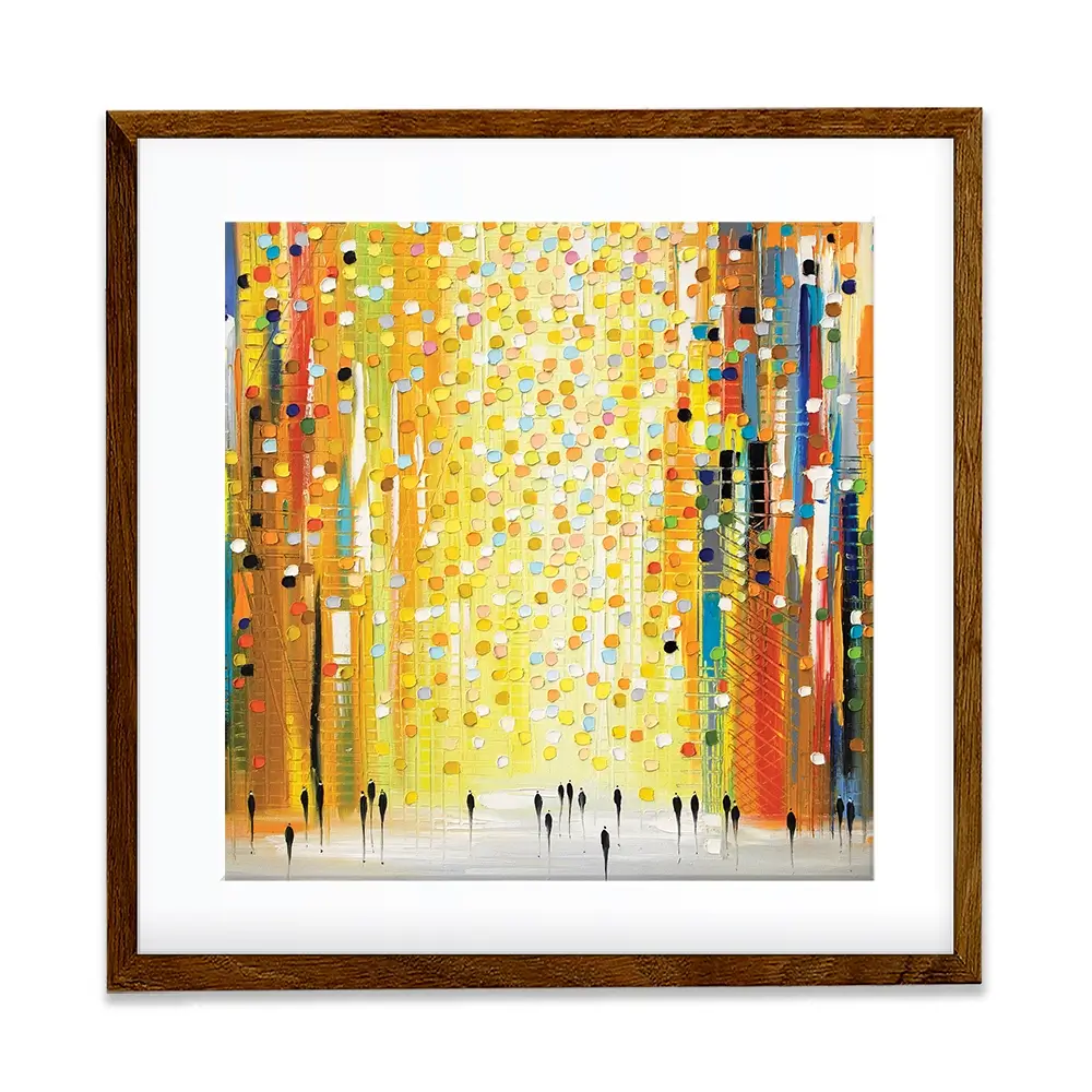 Sunset Lights Square Framed Art Print Sunset Lights Square Framed Art Print wall art product Ekaterina Ermilkina