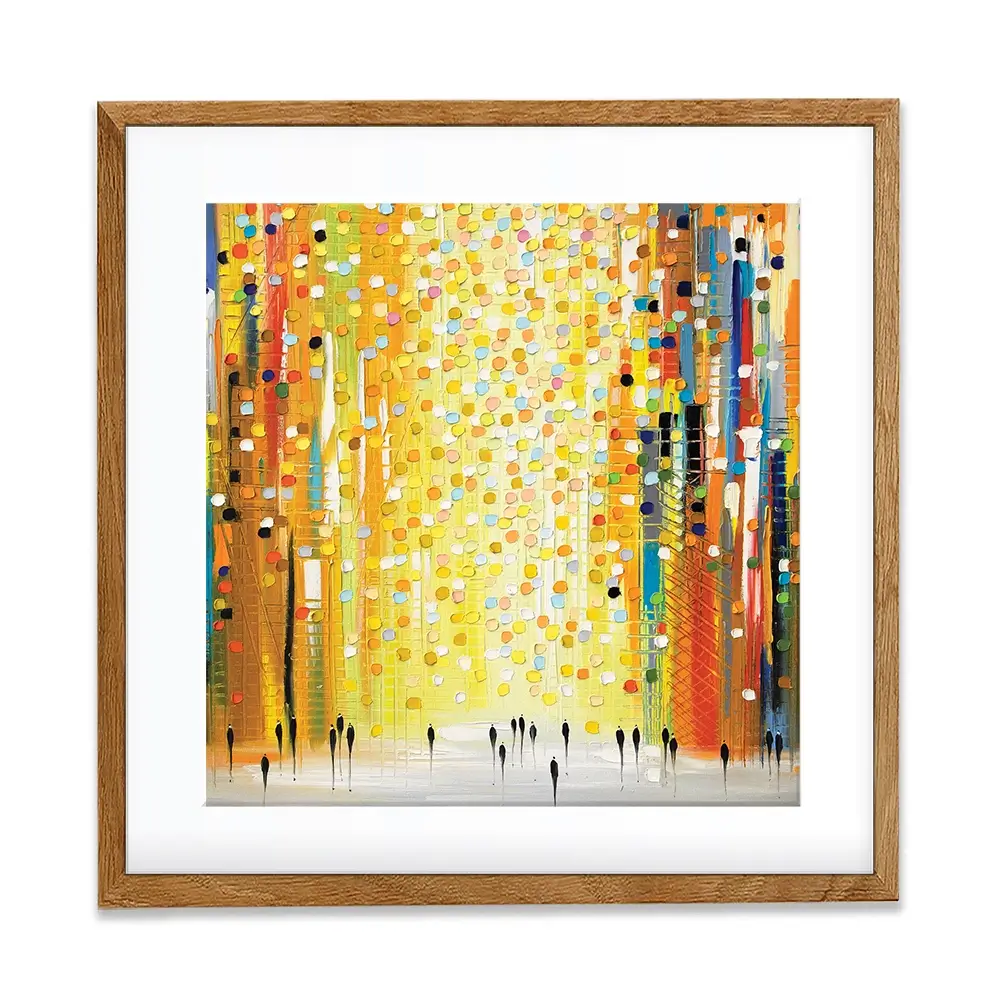 Sunset Lights Square Framed Art Print Sunset Lights Square Framed Art Print wall art product Ekaterina Ermilkina