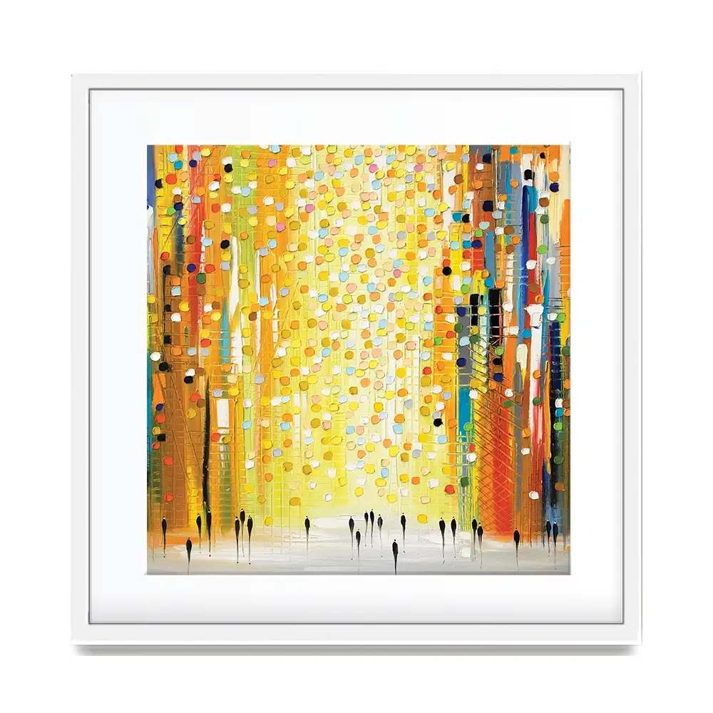 Sunset Lights Square Framed Art Print Sunset Lights Square Framed Art Print wall art product Ekaterina Ermilkina