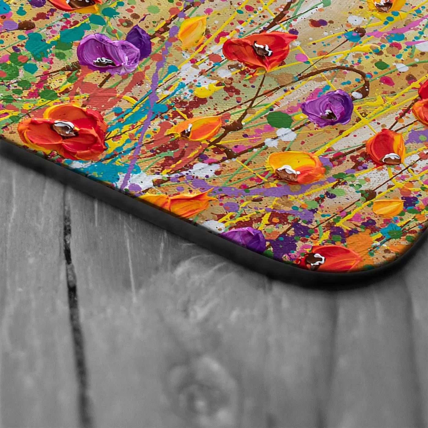 Sunset Meadow Coaster Set Rainbow Soul Tree Coaster Set | Rainbow Soul Tree Art Coasters wall art product Olga Tkachyk