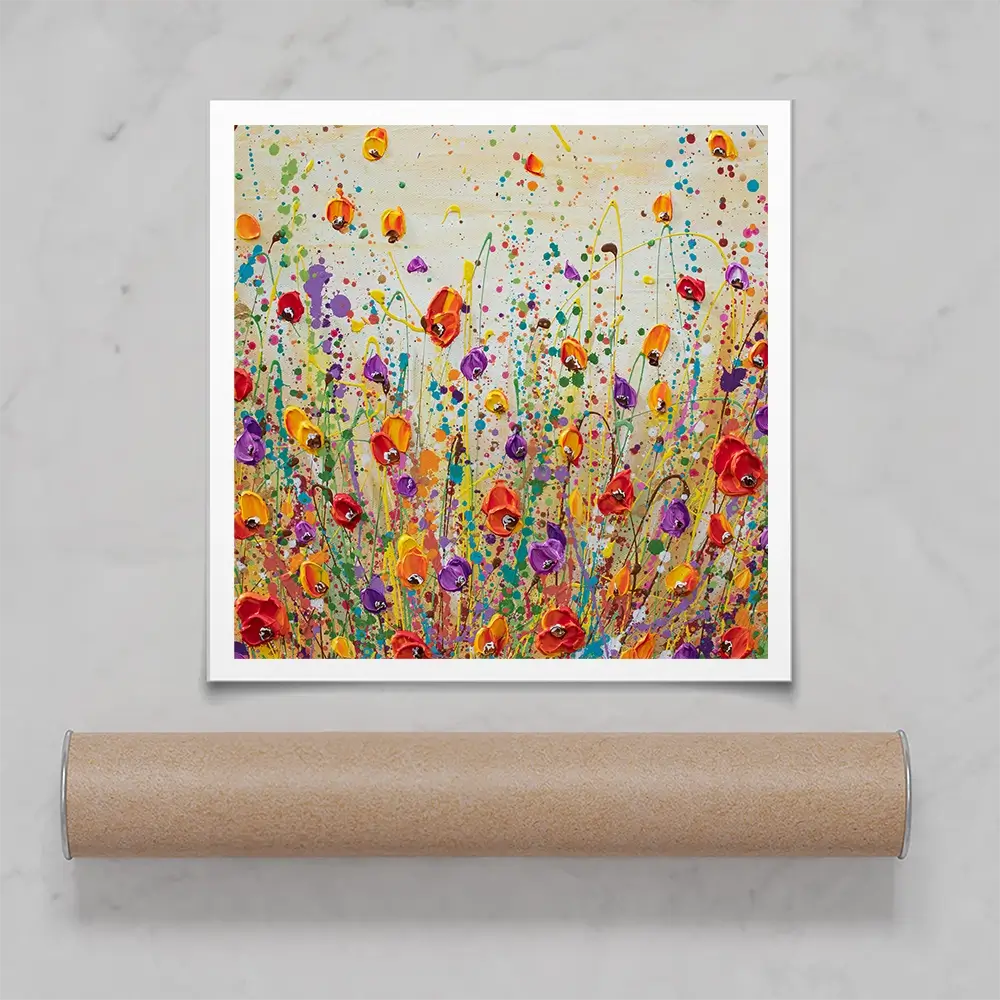 Sunset Meadow Square Art Print Sunset Meadow Square Art Print wall art product Olga Tkachyk