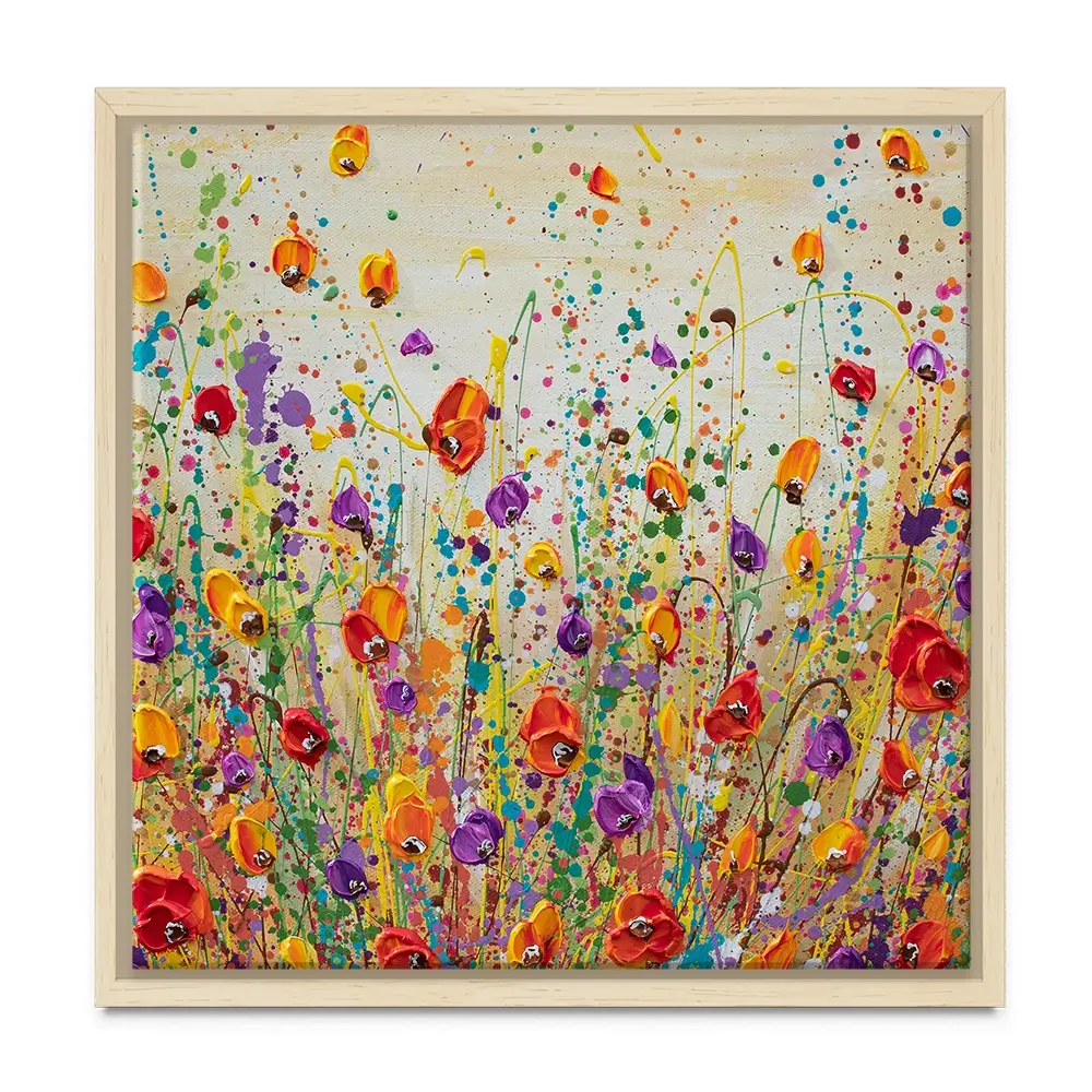 Sunset Meadow Square Canvas Print Sunset Meadow Square Canvas Print wall art product Olga Tkachyk