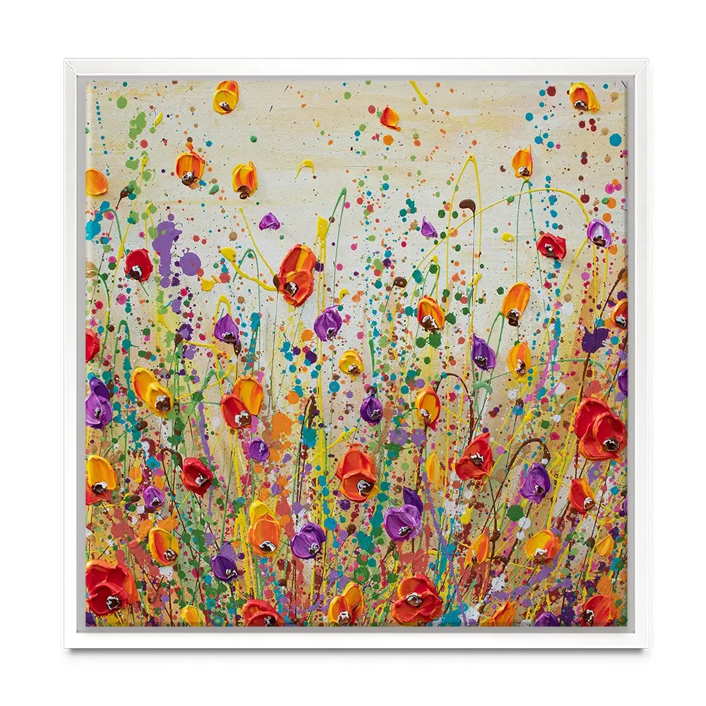 Sunset Meadow Square Canvas Print Sunset Meadow Square Canvas Print wall art product Olga Tkachyk