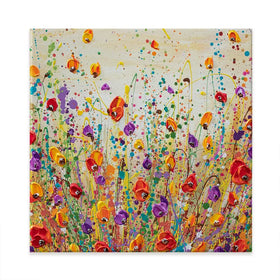Sunset Meadow Square Canvas Print Sunset Meadow Square Canvas Print wall art product Olga Tkachyk
