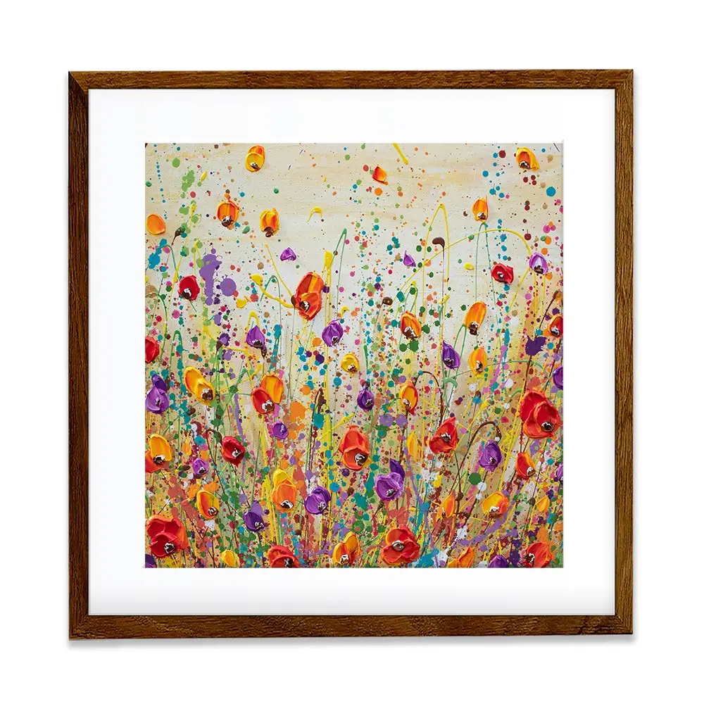 Sunset Meadow Square Framed Art Print Sunset Meadow Square Framed Art Print wall art product Olga Tkachyk