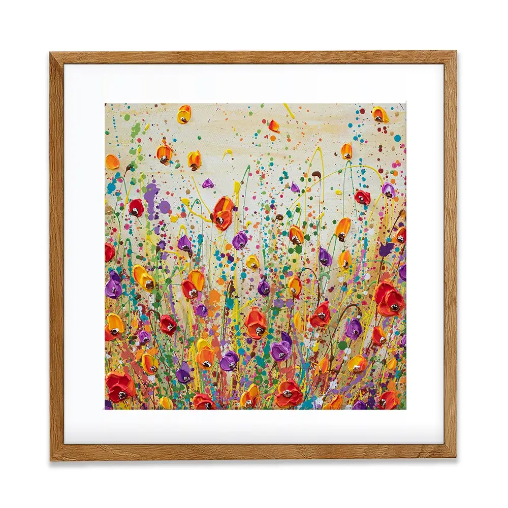 Sunset Meadow Square Framed Art Print Sunset Meadow Square Framed Art Print wall art product Olga Tkachyk