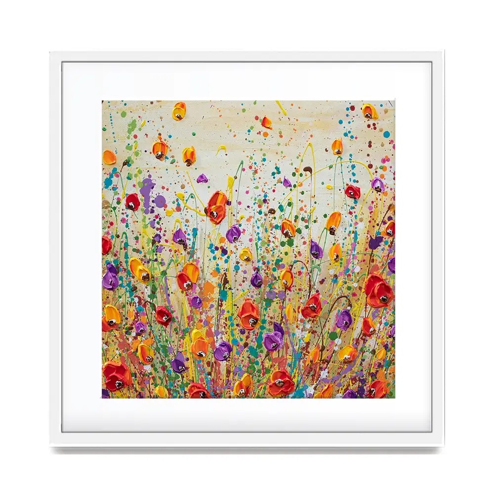 Sunset Meadow Square Framed Art Print Sunset Meadow Square Framed Art Print wall art product Olga Tkachyk