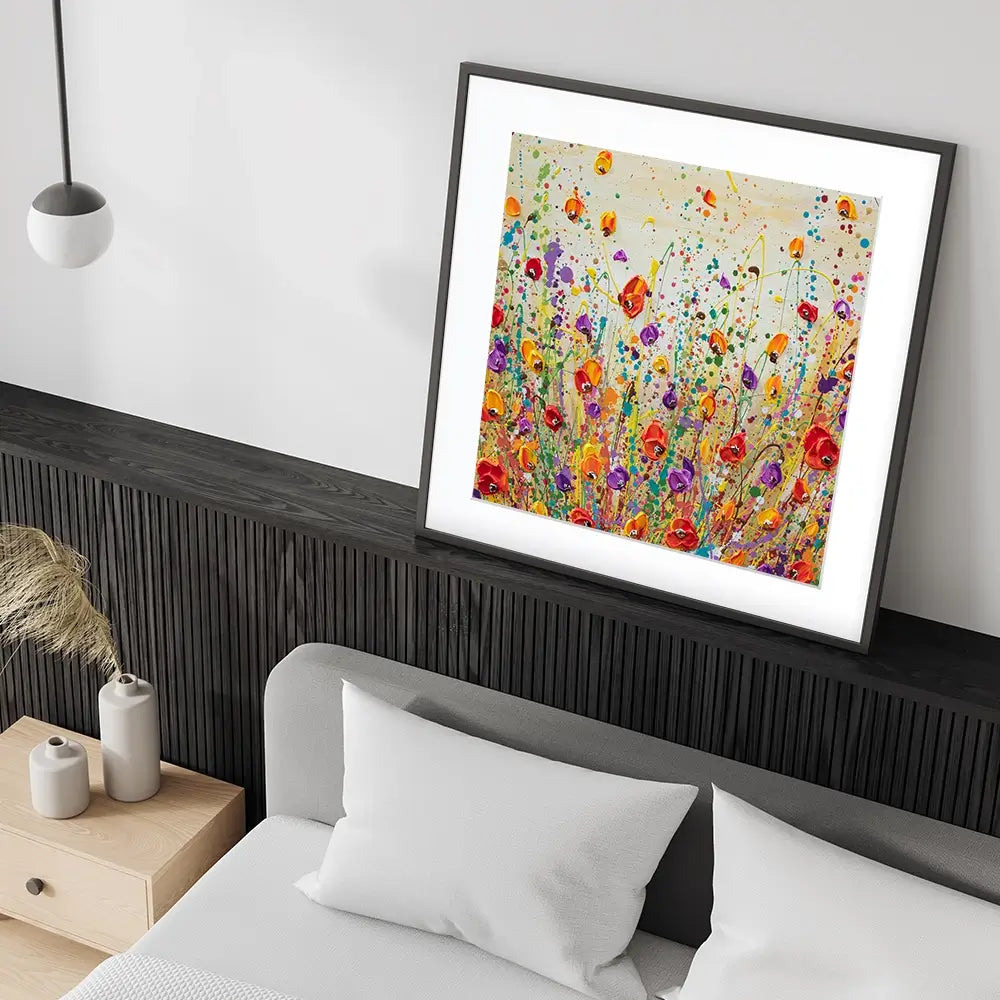 Sunset Meadow Square Framed Art Print Sunset Meadow Square Framed Art Print wall art product Olga Tkachyk
