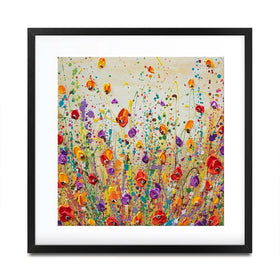 Sunset Meadow Square Framed Art Print Sunset Meadow Square Framed Art Print wall art product Olga Tkachyk