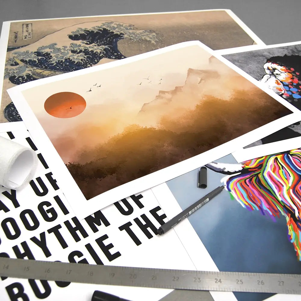 Sunset Mountain Tops Art Print Sunset Mountain Tops Art Print wall art product Art Print Shop