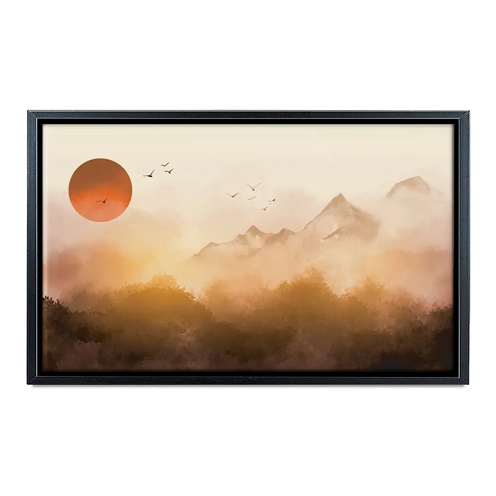 Sunset Mountain Tops Canvas Print Sunset Mountain Tops Canvas Print wall art product Art Print Shop