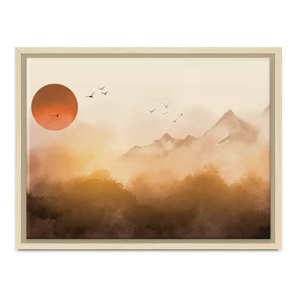 Sunset Mountain Tops Canvas Print Sunset Mountain Tops Canvas Print wall art product Art Print Shop