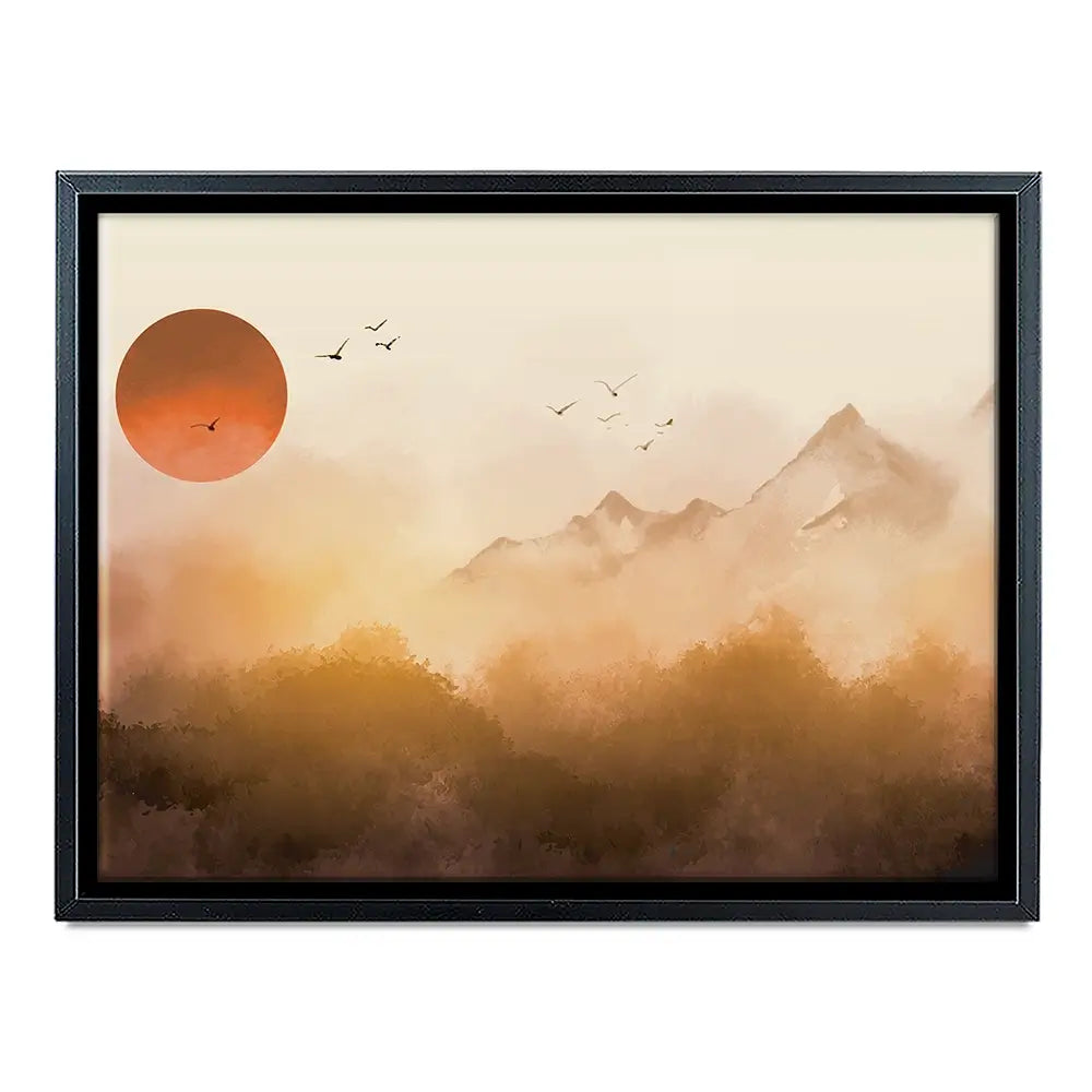 Sunset Mountain Tops Canvas Print Sunset Mountain Tops Canvas Print wall art product Art Print Shop