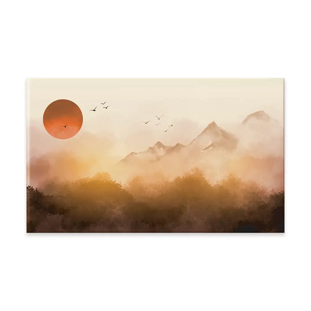 Sunset Mountain Tops Canvas Print Sunset Mountain Tops Canvas Print wall art product Art Print Shop