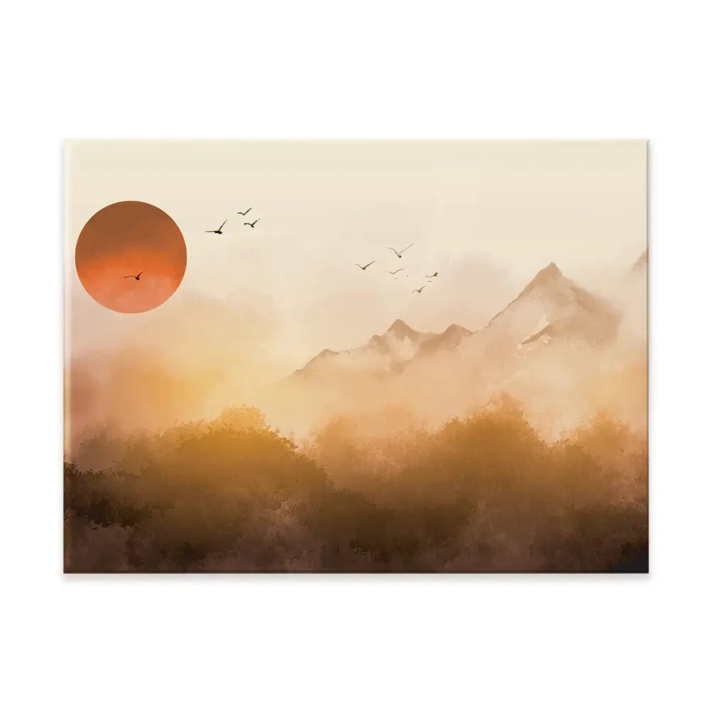Sunset Mountain Tops Canvas Print Sunset Mountain Tops Canvas Print wall art product Art Print Shop