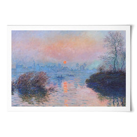 Sunset On The Seine At Lavacourt Winter Effect Art Print Sunset On The Seine At Lavacourt Winter Effect Art Print wall art product Claude Monet