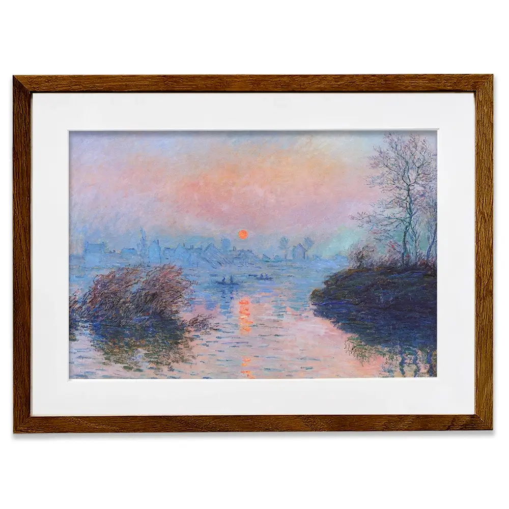 Sunset On The Seine At Lavacourt Winter Effect Framed Art Print Sunset On The Seine At Lavacourt Winter Effect Framed Art Print wall art product Claude Monet