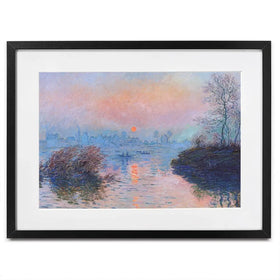 Sunset On The Seine At Lavacourt Winter Effect Framed Art Print Sunset On The Seine At Lavacourt Winter Effect Framed Art Print wall art product Claude Monet