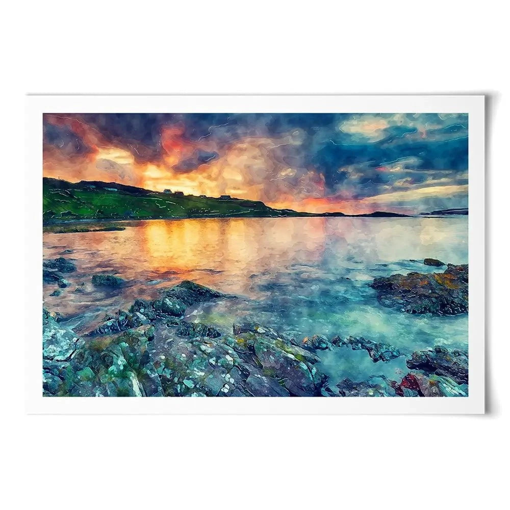 Sunset Over The Bay Art Print Sunset Over The Bay Art Print wall art product Helen Hotson / Shutterstock