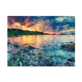 Sunset Over The Bay Canvas Print Sunset Over The Bay Canvas Print wall art product Helen Hotson / Shutterstock