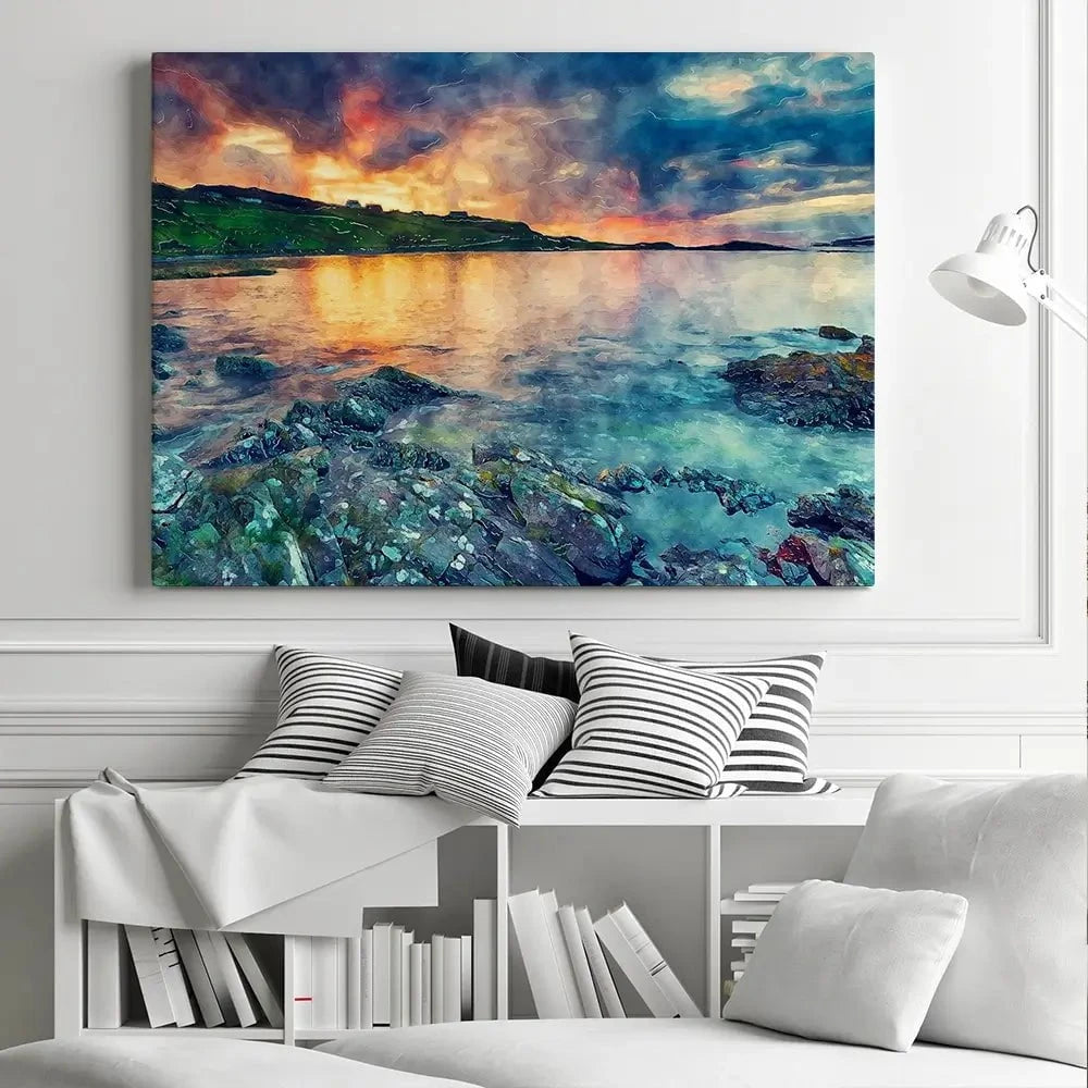 Sunset Over The Bay Canvas Print Sunset Over The Bay Canvas Print wall art product Helen Hotson / Shutterstock