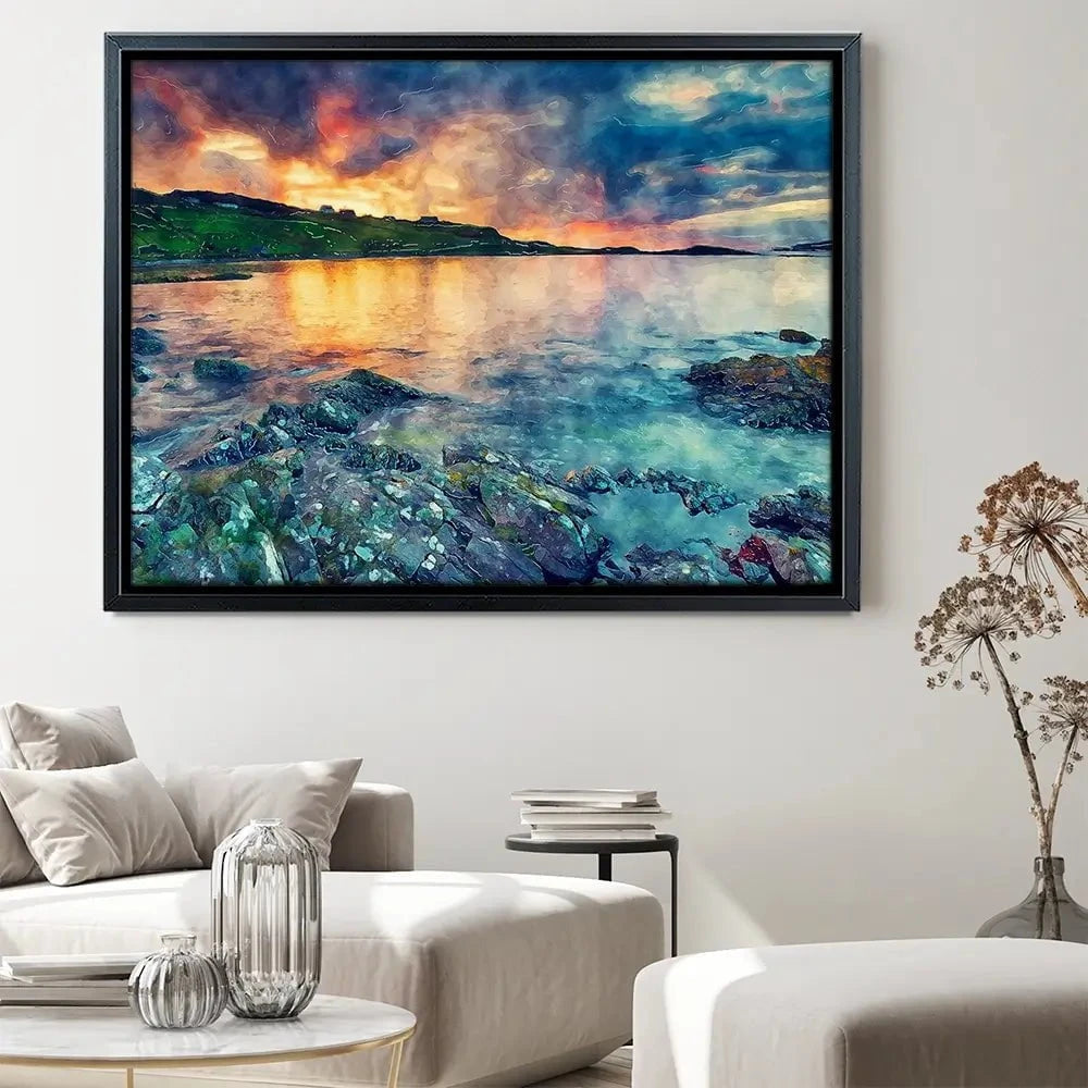 Sunset Over The Bay Canvas Print Sunset Over The Bay Canvas Print wall art product Helen Hotson / Shutterstock
