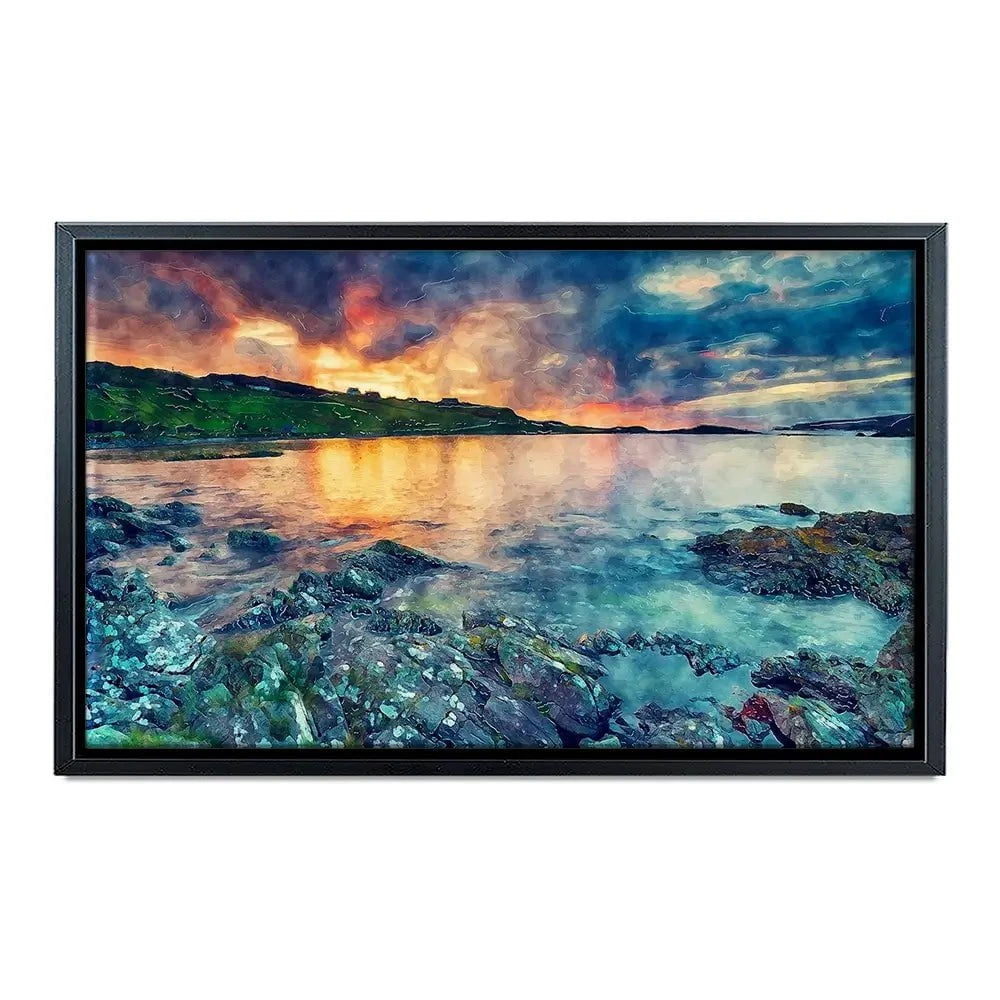 Sunset Over The Bay Canvas Print Sunset Over The Bay Canvas Print wall art product Helen Hotson / Shutterstock
