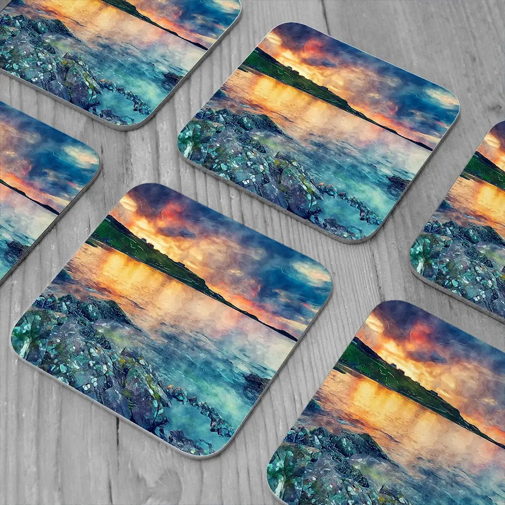 Sunset Over The Bay Coaster Set Sunset Over The Bay Coaster Set wall art product Helen Hotson / Shutterstock
