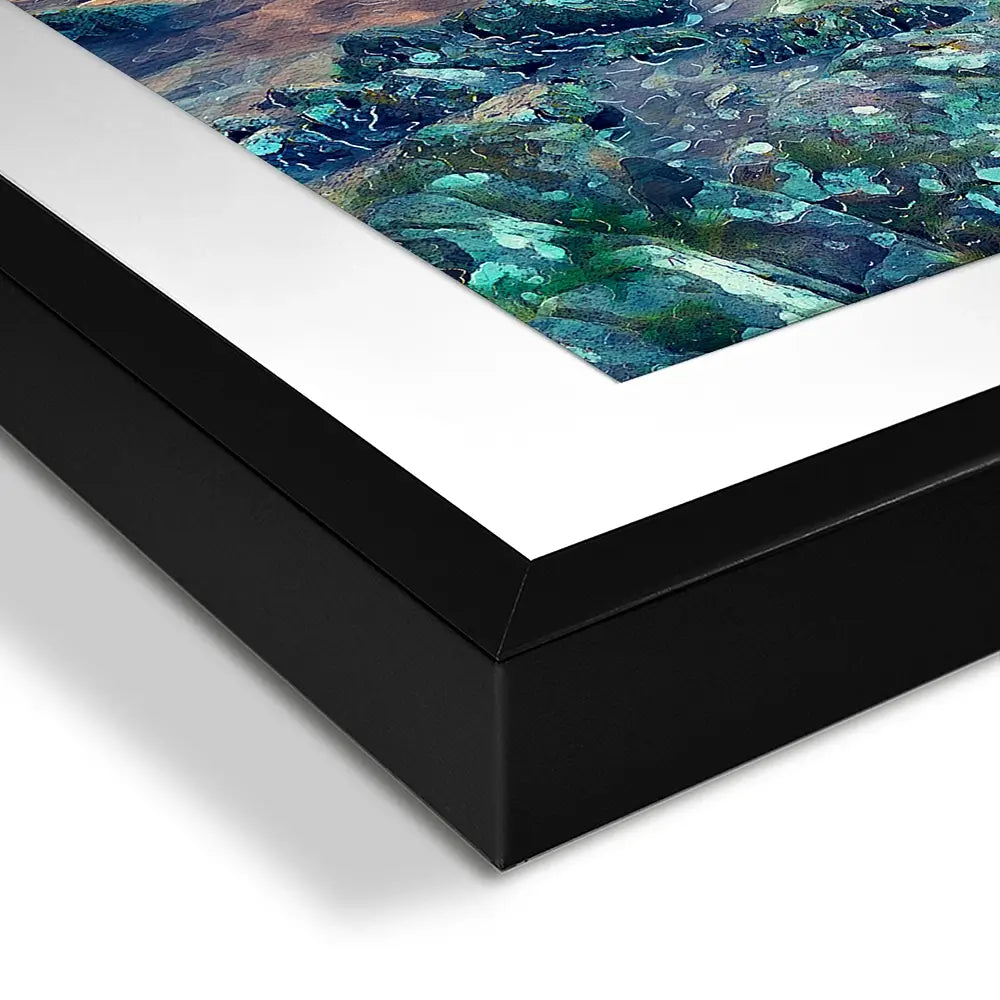 Sunset Over The Bay Square Framed Art Print Sunset Over The Bay Square Framed Art Print wall art product Helen Hotson / Shutterstock