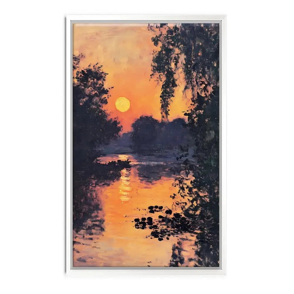Sunset Over The Lake Canvas Print Sunset Over The Lake Canvas Print wall art product Walker Noble
