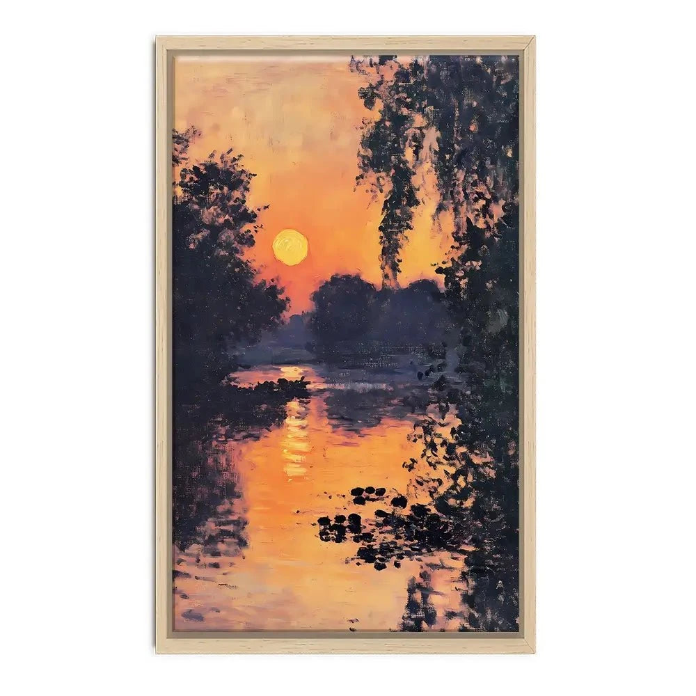Sunset Over The Lake Canvas Print Sunset Over The Lake Canvas Print wall art product Walker Noble