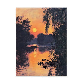 Sunset Over The Lake Canvas Print Sunset Over The Lake Canvas Print wall art product Walker Noble
