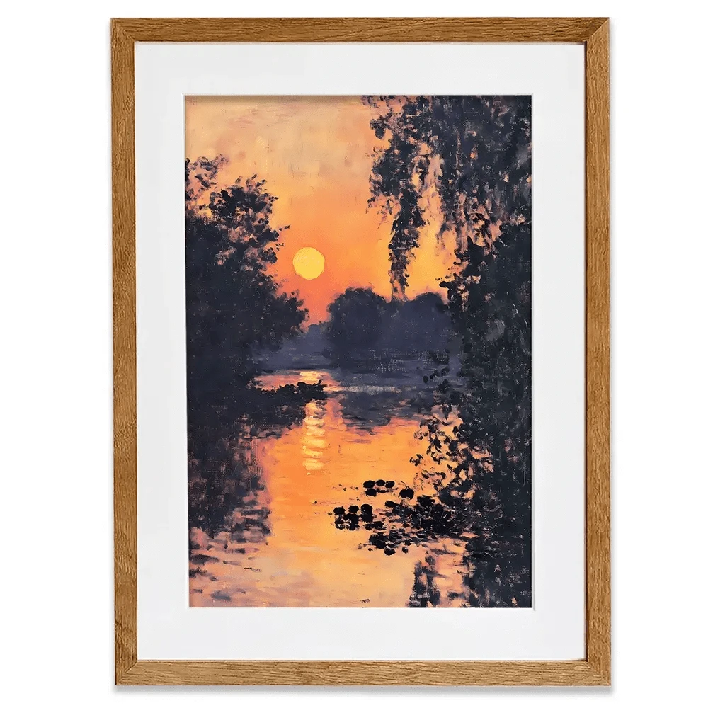 Sunset Over The Lake Framed Art Print Sunset Over The Lake Framed Art Print wall art product Walker Noble