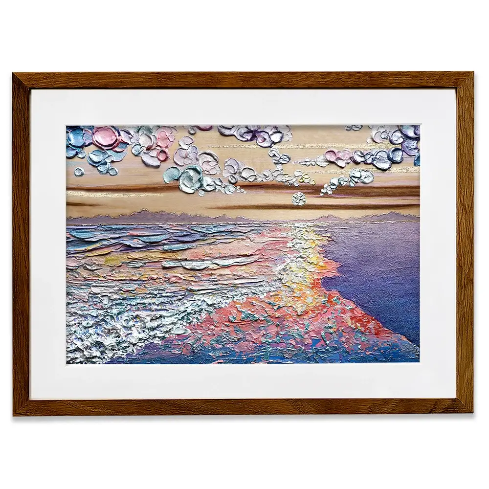 Sunset Sorbet Framed Art Print Sunset Sorbet Framed Art Print wall art product Nada Khatib