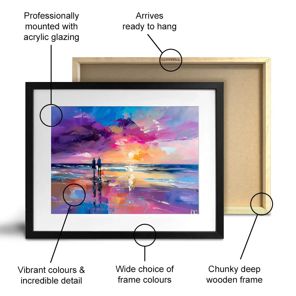 Sunset Strolling Framed Art Print Sunset Strolling Framed Art Print wall art product David Alexander Elder